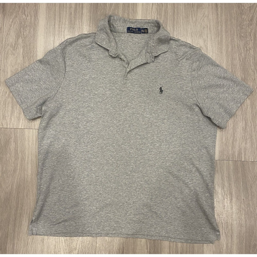 Polo Ralph Lauren Polo Shirt Mens XXL 2XL Gray Short Sleeve Soft Pony